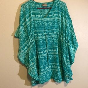 NaPua Honolulu swim cover drawstring tie green